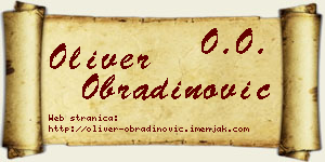 Oliver Obradinović vizit kartica